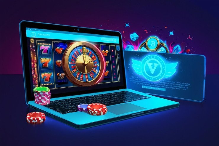 Pengguna dewasa menjelajahi permainan virtual