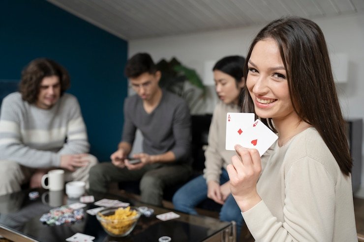 Penggemar olahraga membaca data bola tangan